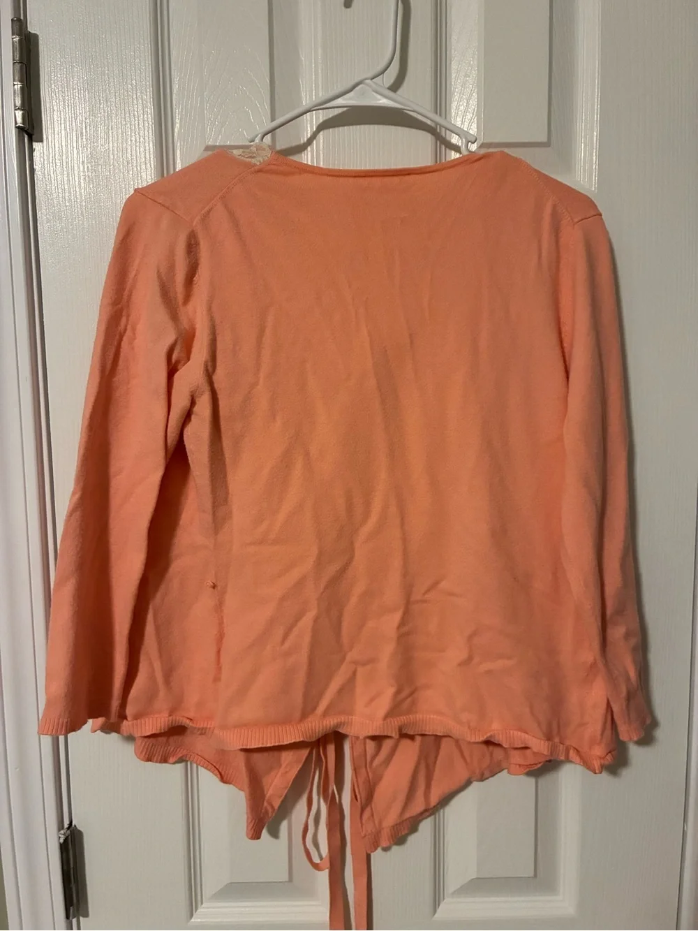LOFT Coral Lace-Trim Tie-Front Cardigan and Tank Set